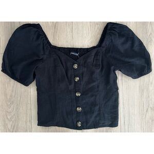 NWT Abercrombie & Fitch Black Blouse